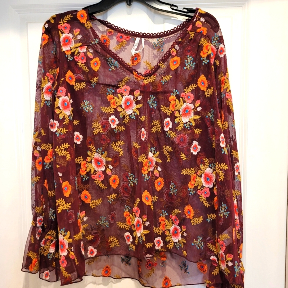 Free People Feather Bone Top, Size M